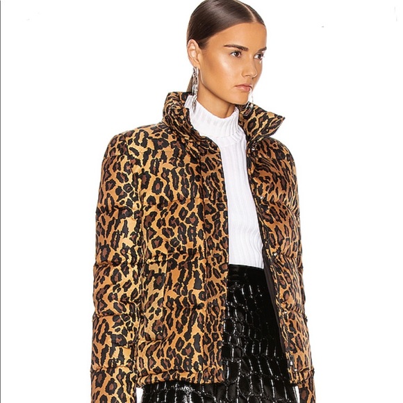 Miu Miu Leopard Print Puffer Coat Sz 44/8 - Picture 2 of 7
